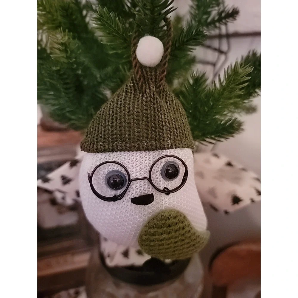 Target Wondershop Owl Bird With Green Hat Glasses Christmas Felt Ornament 2014